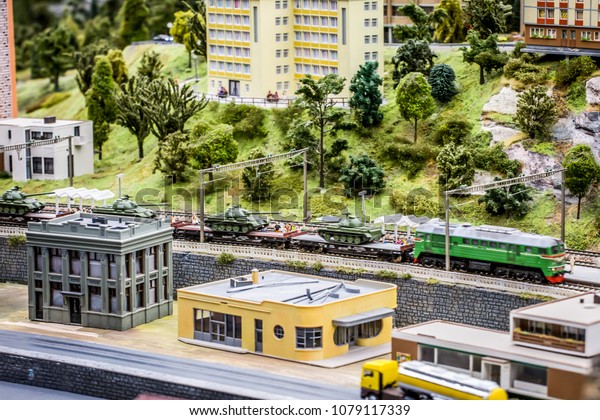 Miniature railway.\
Industrial landscape.