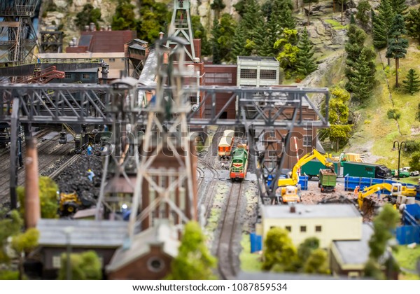 Miniature railway.\
Industrial landscape.