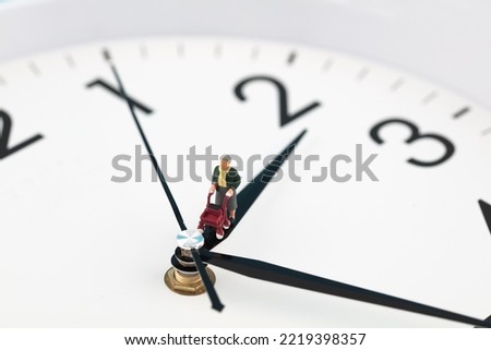 Miniature scene old man's time dial