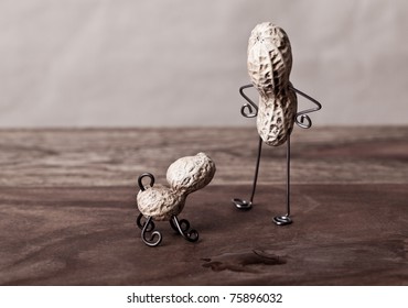 Miniature Still-Life With Peanut Man And Dog