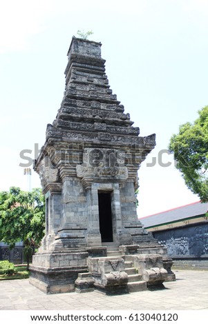 miniature temple, East Java, Indonesia, close up
