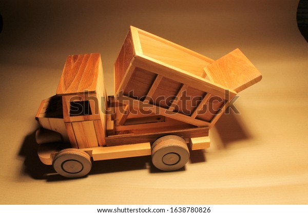 Miniature Toy Dump Truck From\
Wood