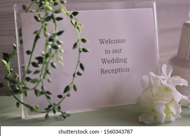 Miniature Welcome Board Of Wedding Reception