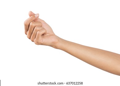 Mini-Heart finger hand sign, love symbol trend posture, isolation with clipping path - Shutterstock ID 637012258