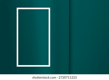 Minimal abstract composition highlighting transformative teal as the color of 2026 through a calm, evenly textured surface. A clean vertical framed swatch and subtle tonal separation create a precise