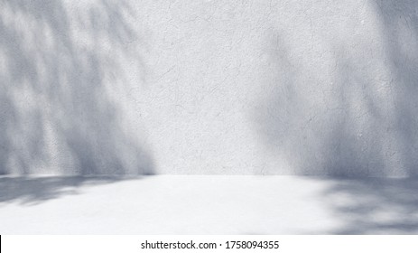 minimal background for packaging and cosmetic presentation , sunshade, shadow on white concrete wall.  . realistic rendering. 3d illustration - Shutterstock ID 1758094355