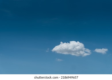 Minimal cloud on blue sky background 