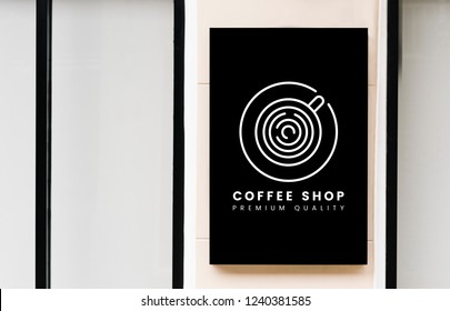 Minimal Coffee Shop Sign Mockup