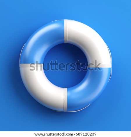 Minimal Idea ring buoy creative concept design copy space.