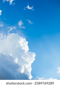Minimal image of summer sky and clouds