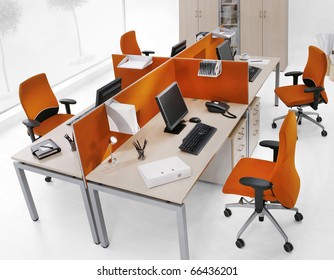 Minimal Office Interior Workspace White 260nw 66436201 
