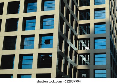 minimal pattern high building with sky
