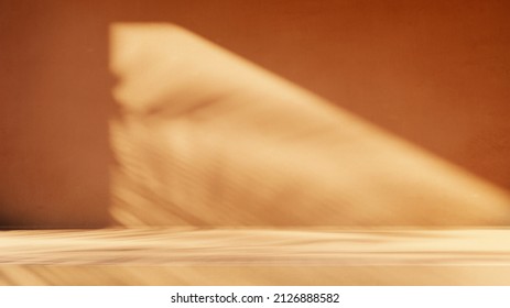 Minimal product placement background with palm shadow on plaster wall. Luxury summer architecture interior aesthetic. Creative product platform stage mockup. - Shutterstock ID 2126888582