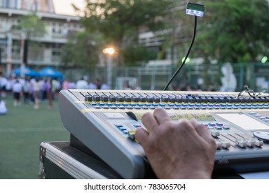 Minimal stage light controller for concert, music festival