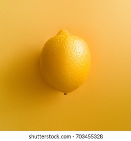 Minimal Style. Minimalist Fashion Photography. Lemon. Vitamin C. Creative Minimal Art