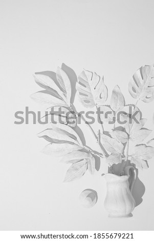 Minimal winter composition background. Tea andBrunch christmas decor. Still life art