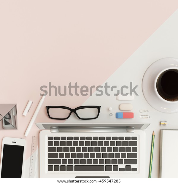 Minimal Work Space Concept Notepad Pen Stock Photo 459547285 | Shutterstock