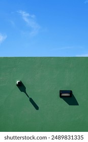Minimalism composition of a wall and the sky