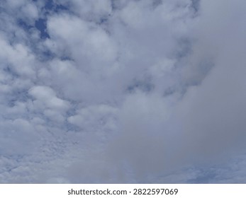 Minimalist blue sky texture with sparse light clouds for graphic design overlay