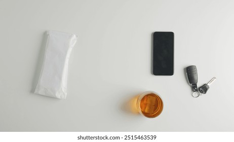 Minimalist Layout of Everyday Items on White Background - Powered by Shutterstock