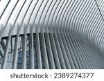 Minimalist modern architecture buidling (Oculus Center) in Manhattan, New York City