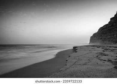 Minimalist shot of a beach in melancholic mood