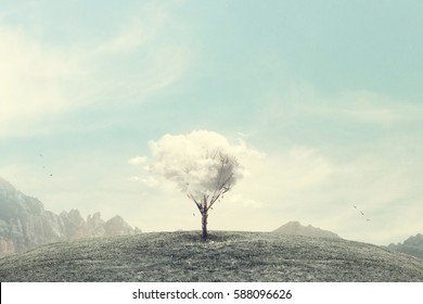 Minimalist Surreal Winter Landscape