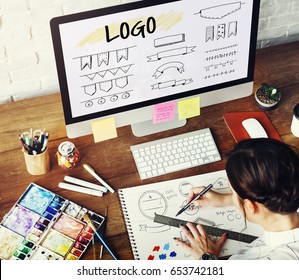 Minimalistic Creative Logo Label Product Trademark Design - Shutterstock ID 653742181