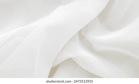 minimalistic white fabric background tulle..