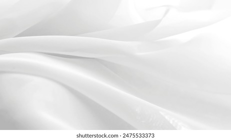 minimalistic white fabric background tulle..