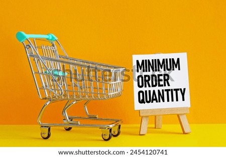 Minimum order quantity MOQ is shown using a text