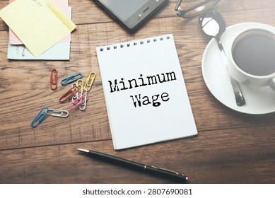 Minimum Wage word cloud collage