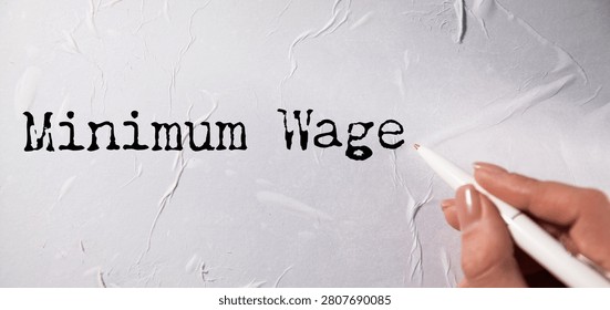 Minimum Wage word cloud collage