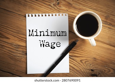 Minimum Wage word cloud collage