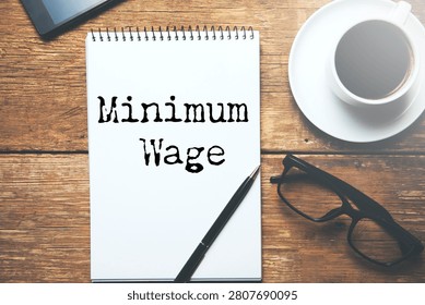 Minimum Wage word cloud collage