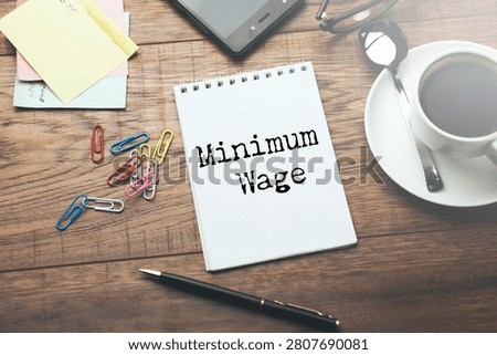 Minimum Wage word cloud collage