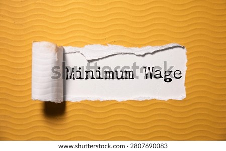 Minimum Wage word cloud collage