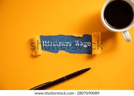 Minimum Wage word cloud collage