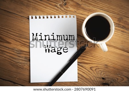 Minimum Wage word cloud collage