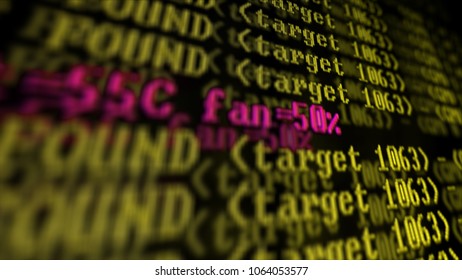 Mining Cryptocurrency process program on display PC. Using Software. Share Found.