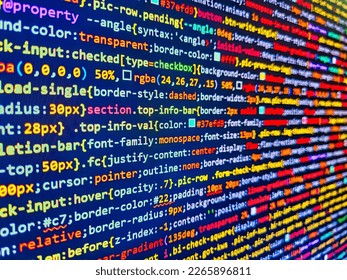 Mining Cryptocurrency process program on display PC. Javascript functions, variables, objects. Freeware open source project. Source abstract algorithm concept