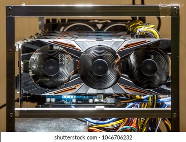 Mining farm for cryptocurrency.