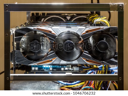 Mining farm for cryptocurrency.