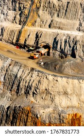 Mining Truck Driving Out Of Underground Mine