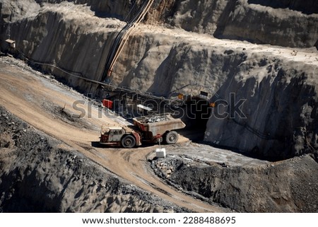 Mining Truck Driving out of Underground Mine