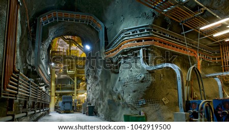Mining underground Infrastructure, underground gold and copper mine in Australia. Stock photo © 