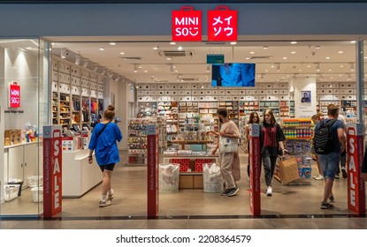 Miniso Store Exterior. Minsk, Belarus, 2022