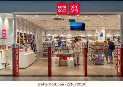 Miniso Store Exterior. Minsk, Belarus, 2022