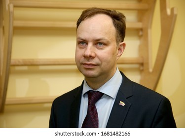 Minister Of Health Of The Republic Of Lithuania. Head Of State Emergency Operations Center Aurelius Veryga. COVID-19 06/04/2018 