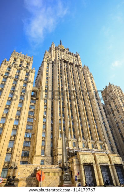 Ministry of\
Foreign Affairs buiding in Moscow,\
Russia